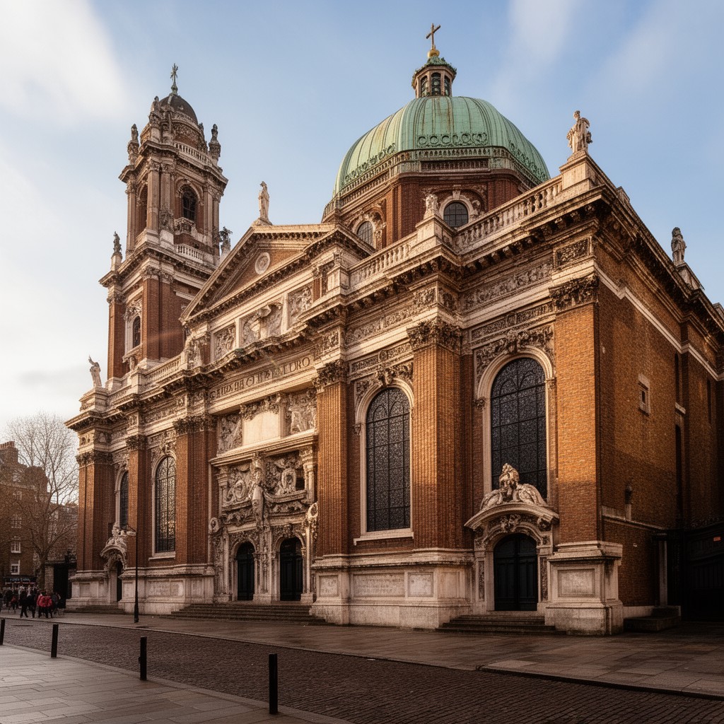 AI-generated illustration of Christ Church, Spitalfields