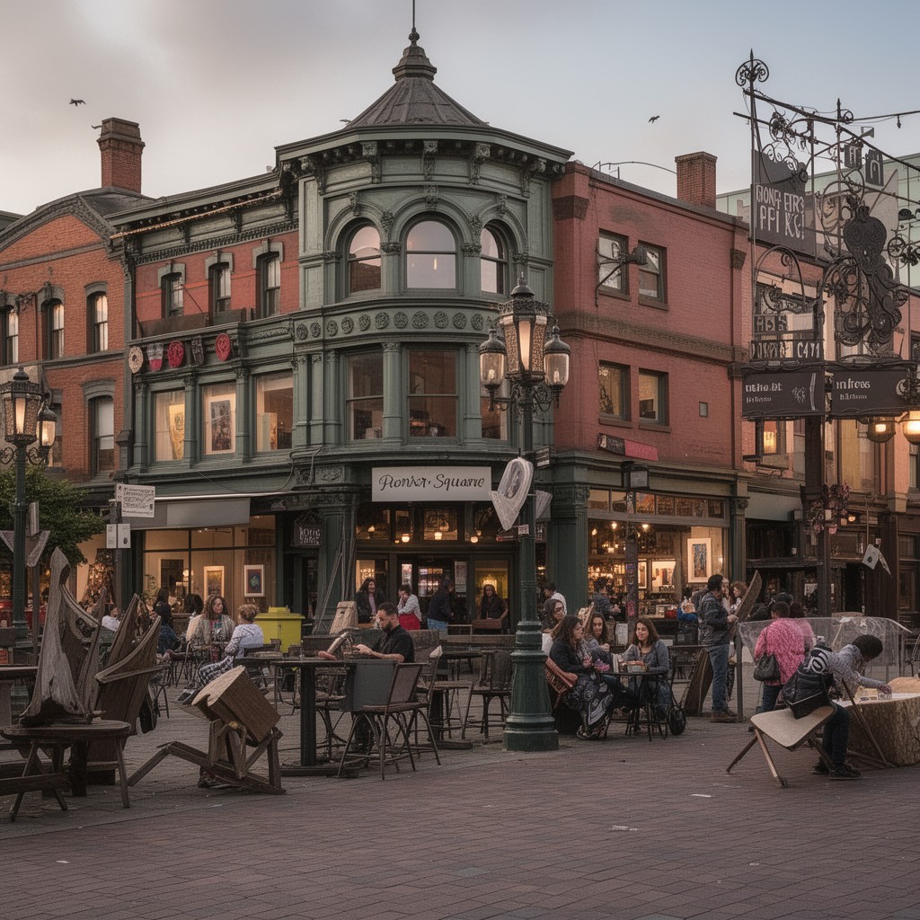 AI-generated illustration of Pioneer Square