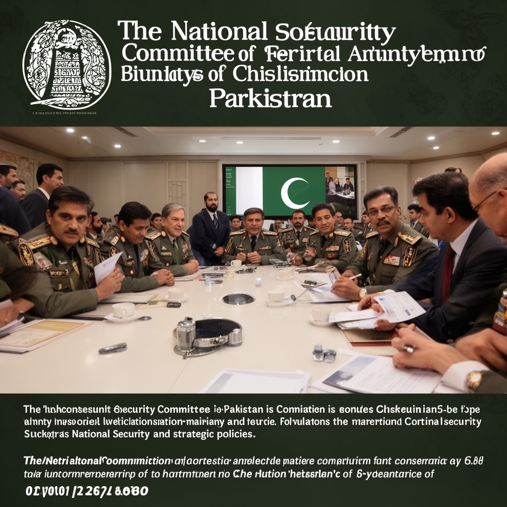AI-generated illustration of National Security Committee of Pakistan