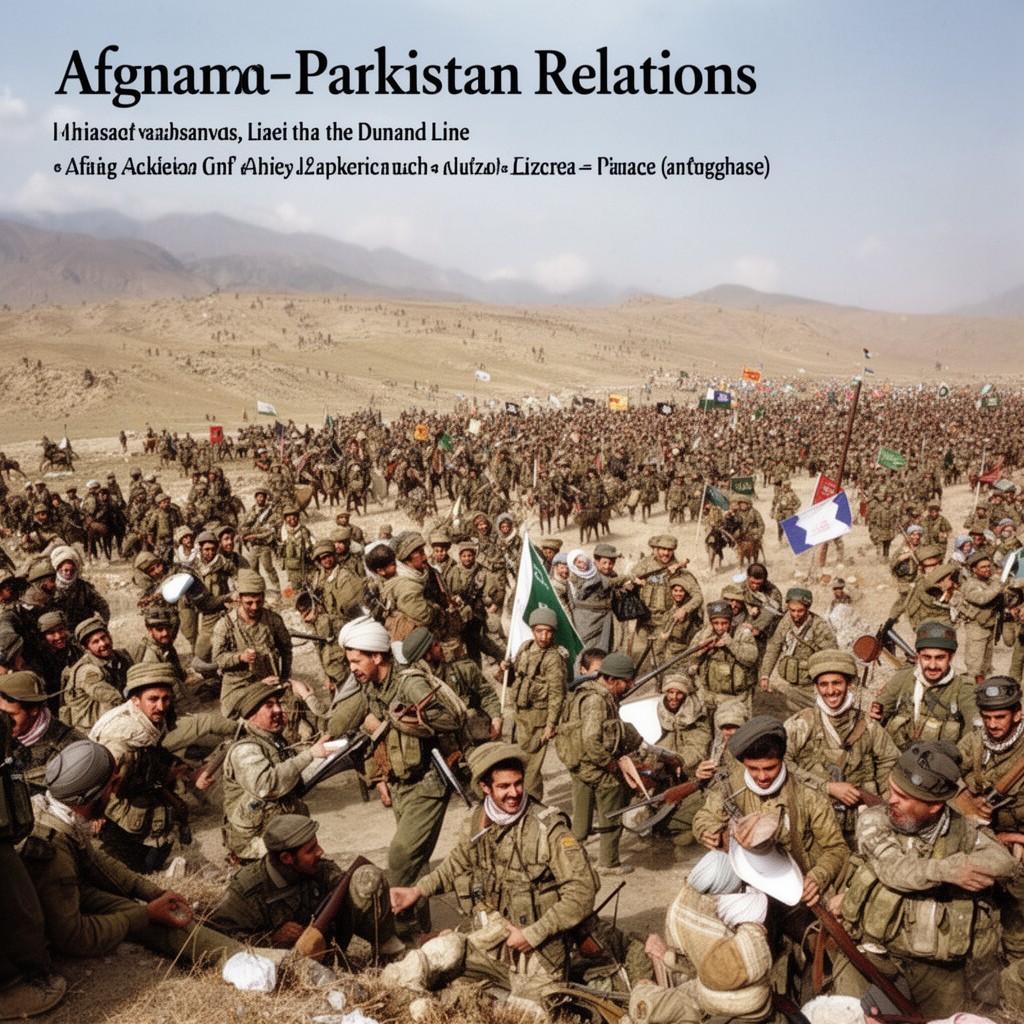 AI-generated illustration of Afghan–Pakistan relations
