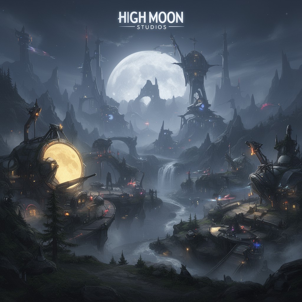 AI-generated illustration of High Moon Studios