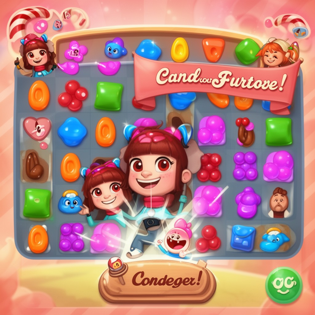 AI-generated illustration of Candy Crush