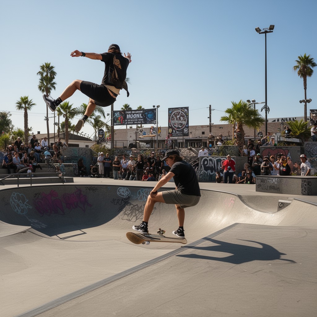 AI-generated illustration of Tony Hawk's Pro Skater