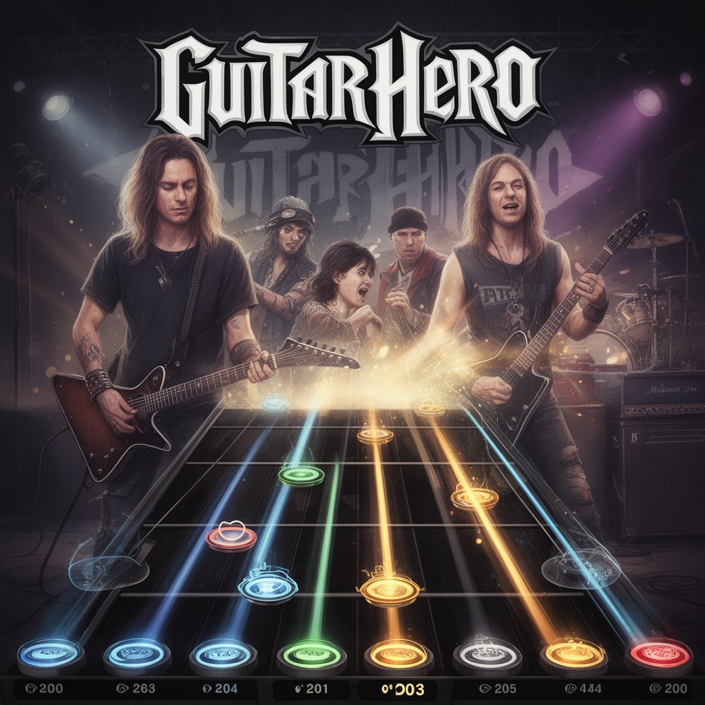 AI-generated illustration of Guitar Hero
