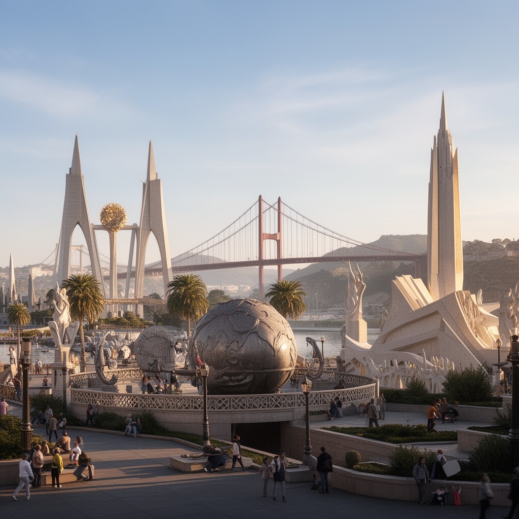 AI-generated illustration of Golden Gate International Exposition