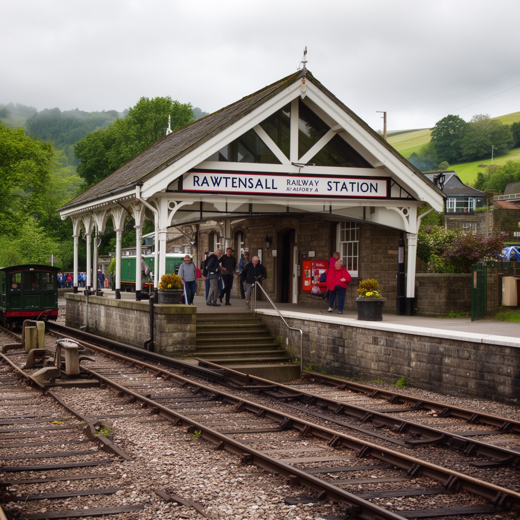 AI-generated illustration of Rawtenstall railway station