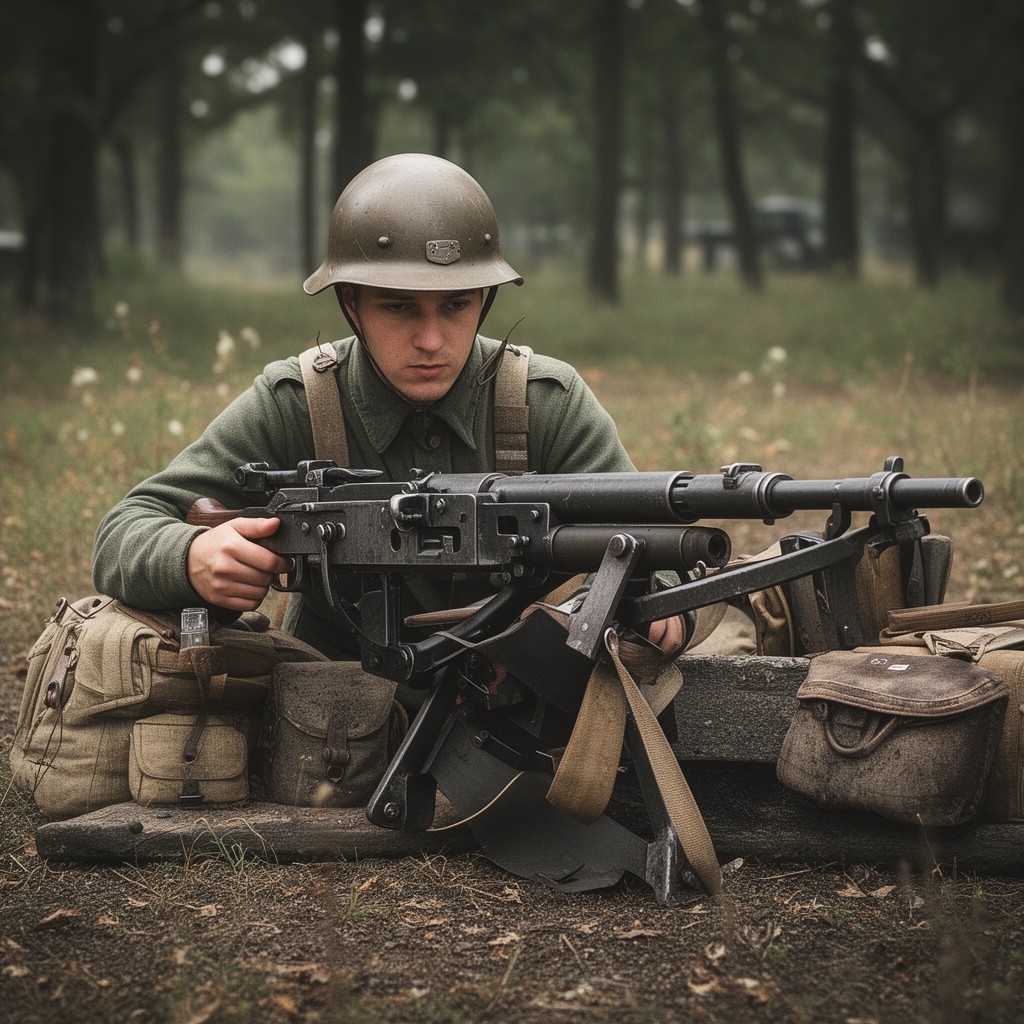 AI-generated illustration of MG 42 machine gun