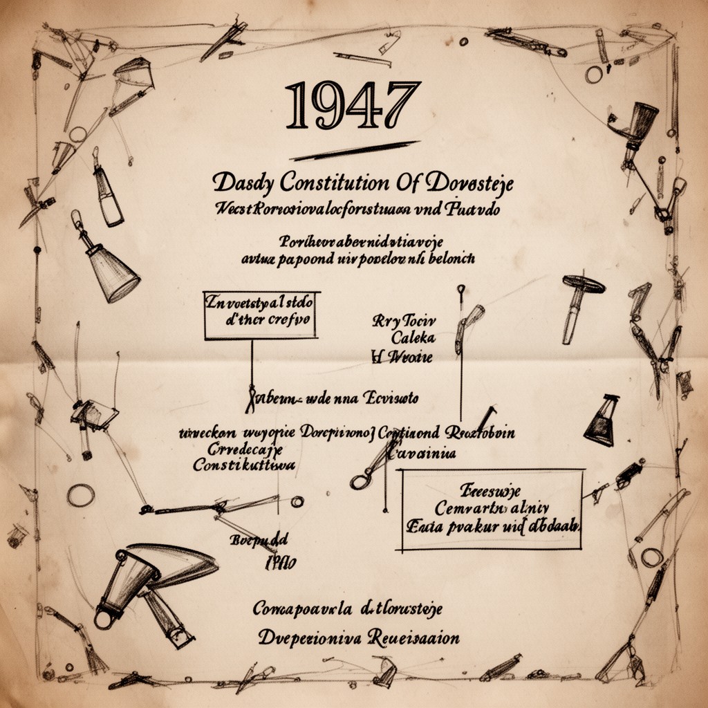 AI-generated illustration of Small Constitution of 1947