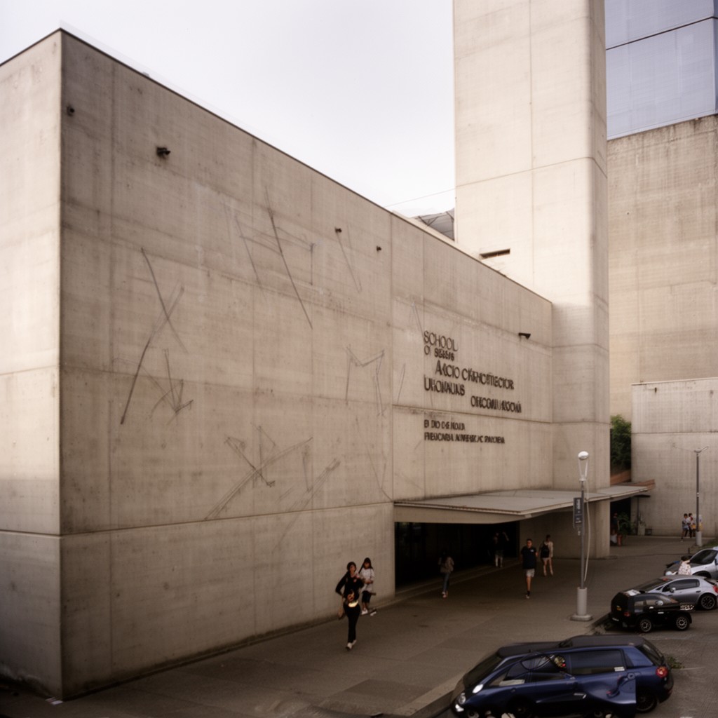 AI-generated illustration of School of Architecture and Urbanism