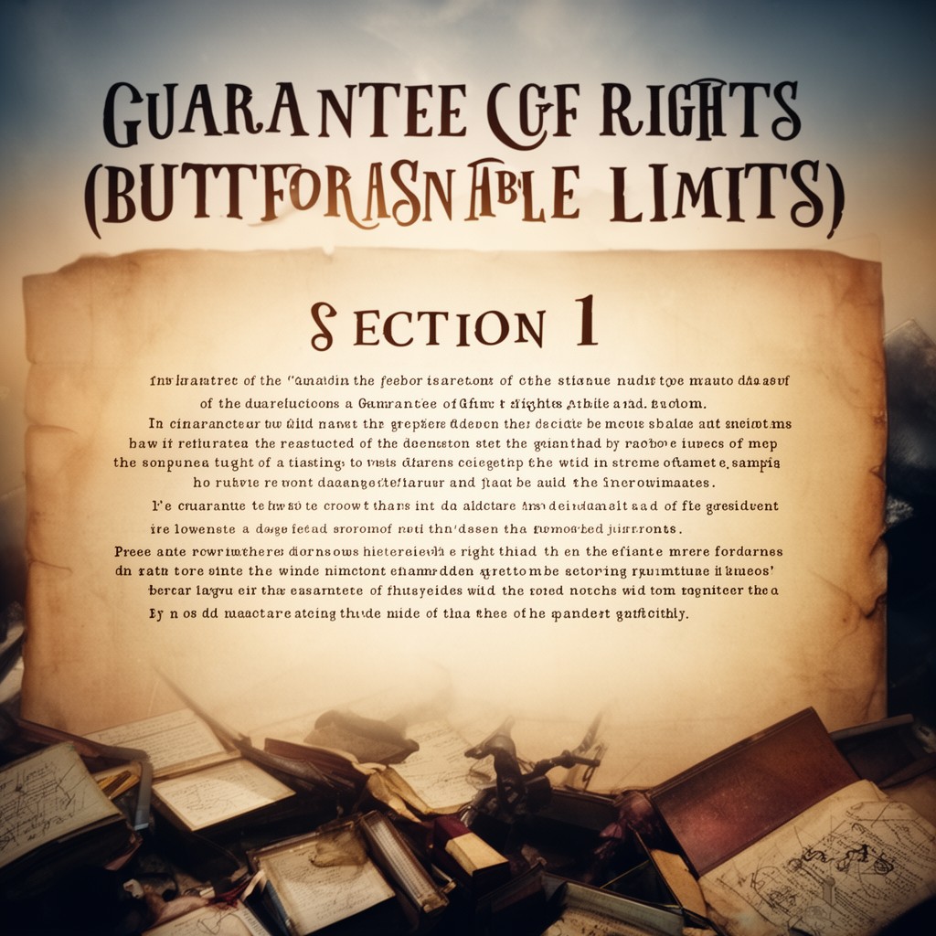 AI-generated illustration of Section 1 (Guarantee of rights and freedoms subject to reasonable limits)