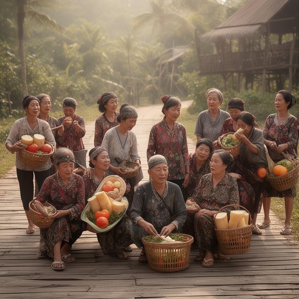 AI-generated illustration of Kinh people
