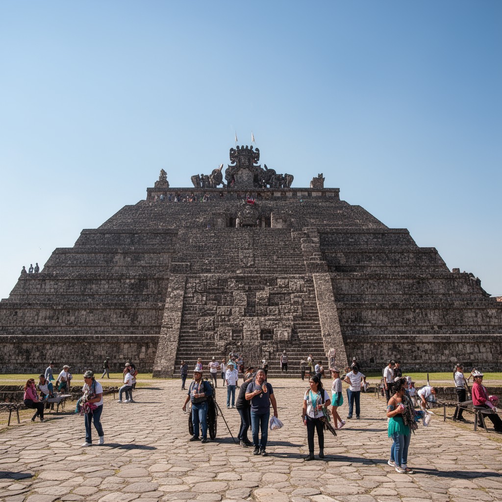 AI-generated illustration of Templo Mayor