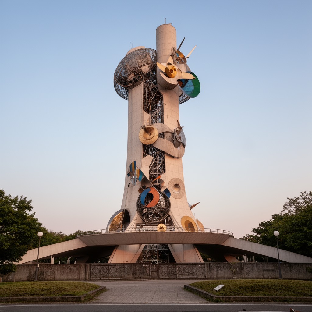 AI-generated illustration of Tower of the Sun