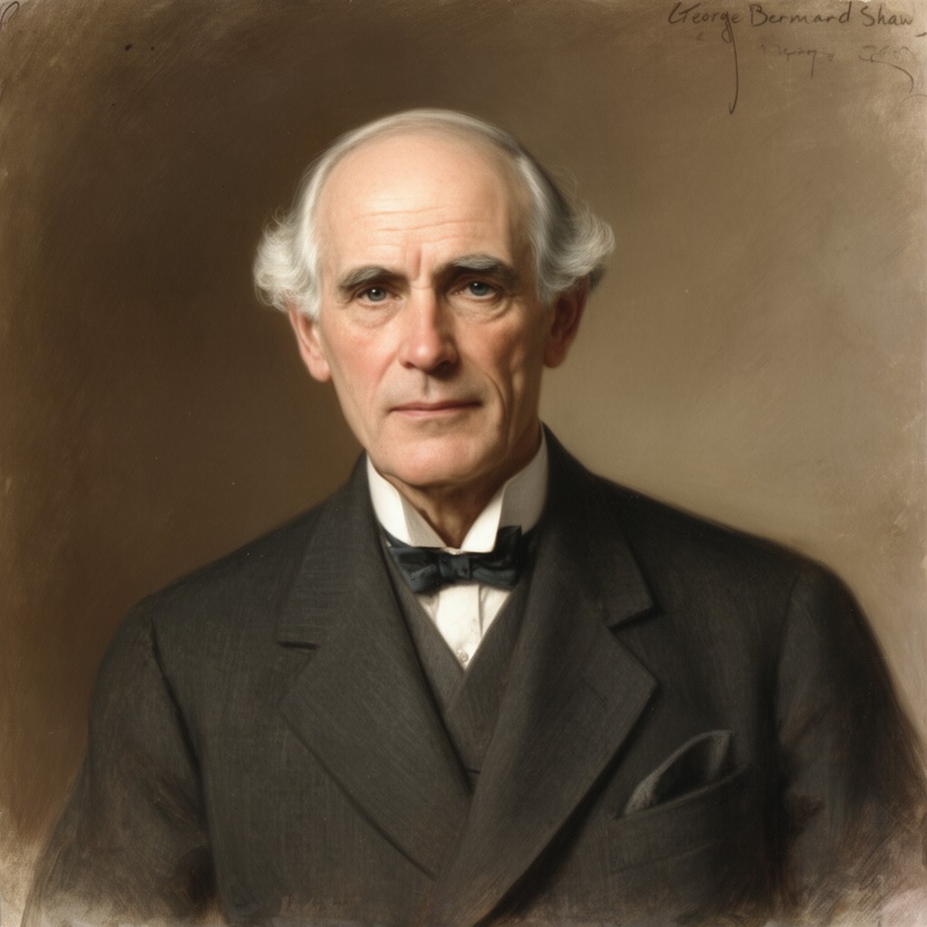 AI-generated illustration of George Bernard Shaw