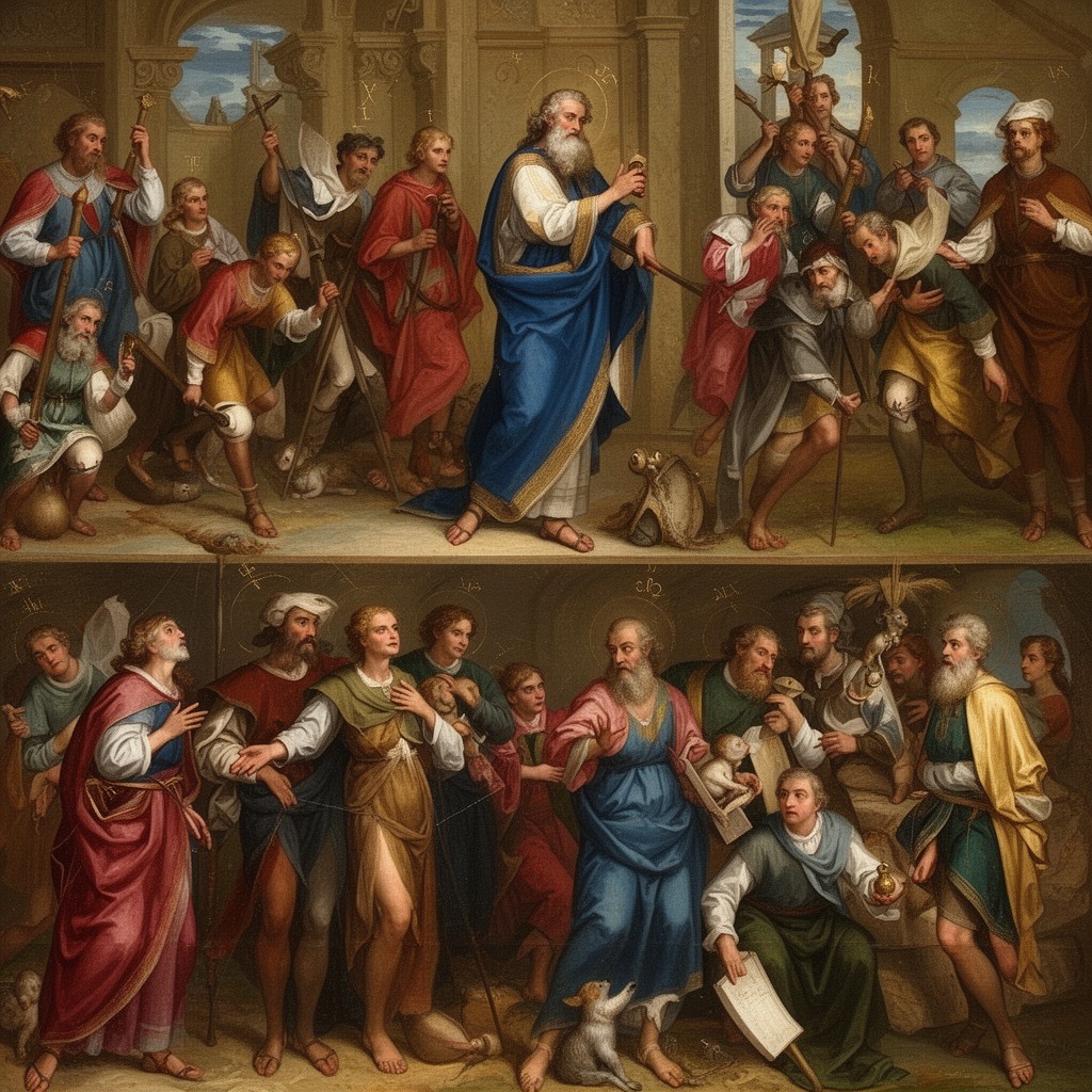 AI-generated illustration of Fourteen Holy Helpers