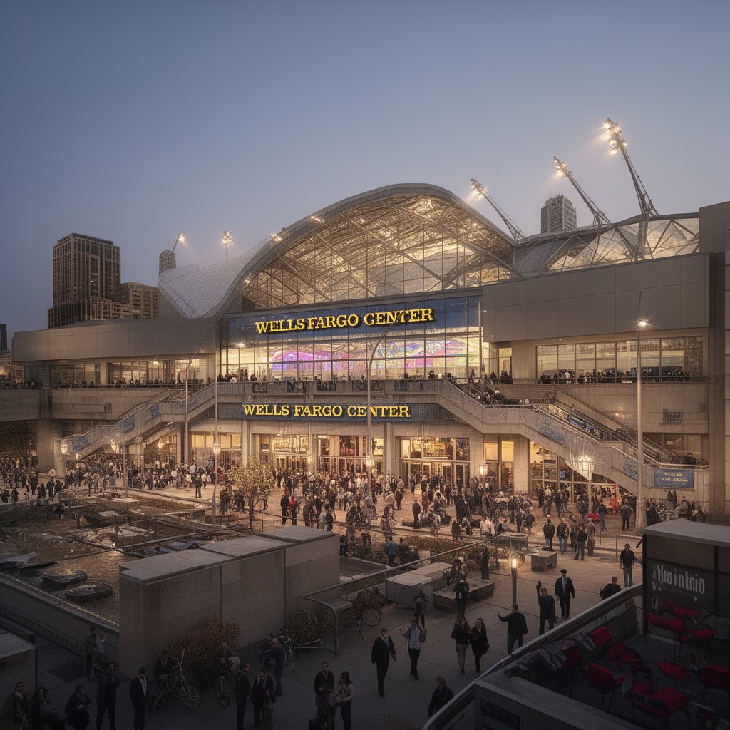 AI-generated illustration of Wells Fargo Center