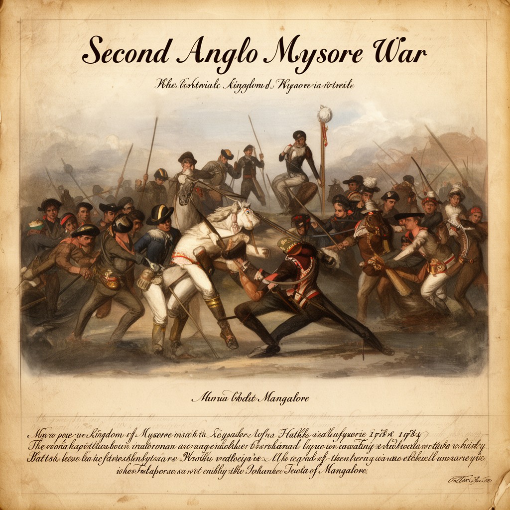AI-generated illustration of Second Anglo-Mysore War