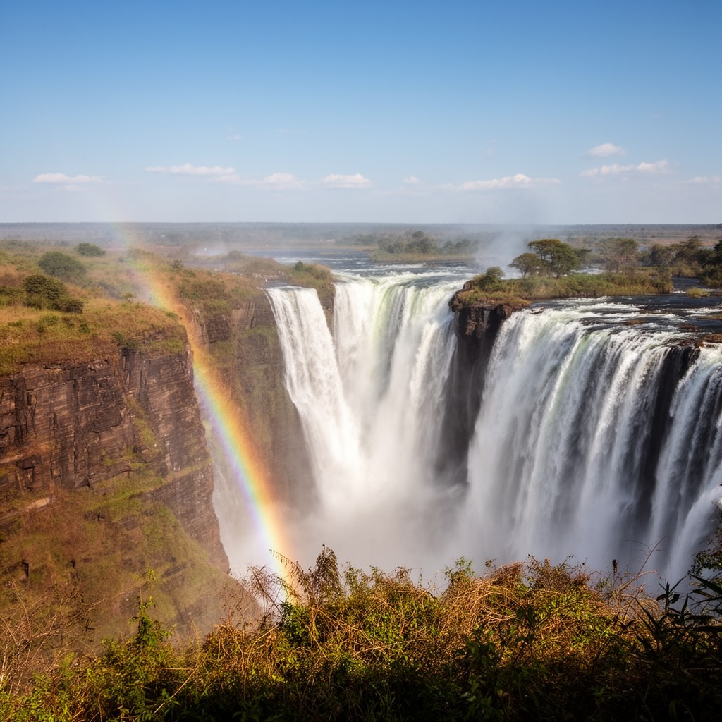 AI-generated illustration of Rainbow Falls