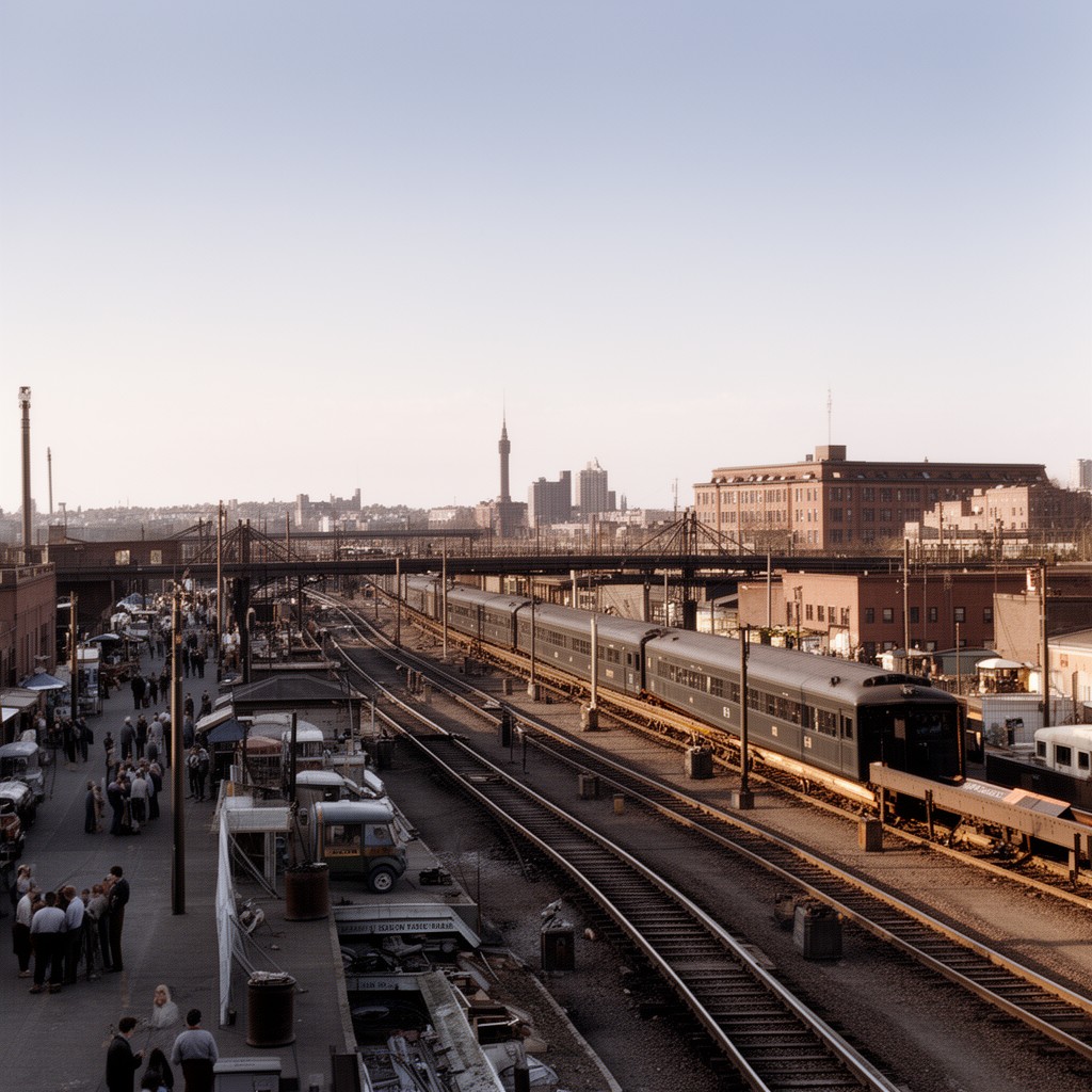 AI-generated illustration of New York, New Haven and Hartford Railroad