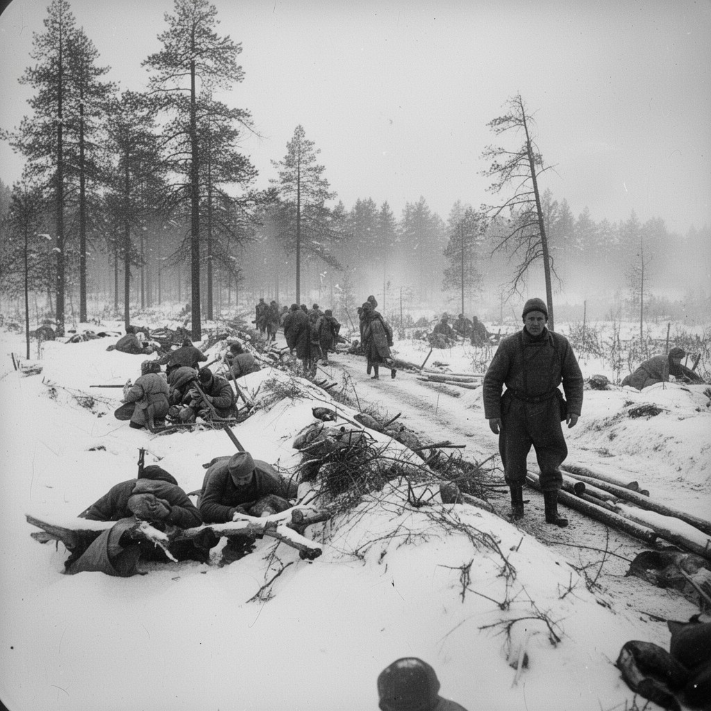AI-generated illustration of Eastern Front of the Winter War