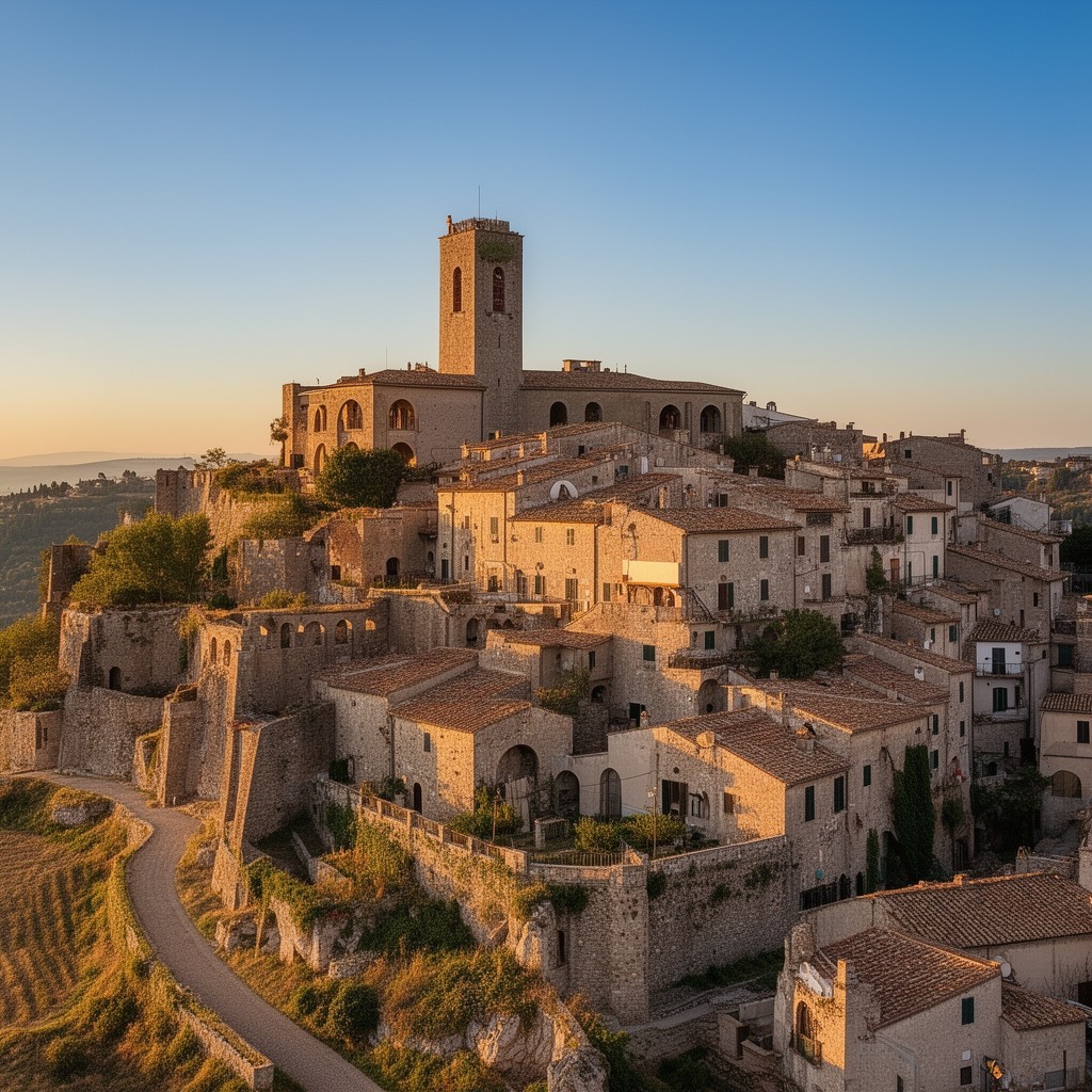 AI-generated illustration of Pitigliano
