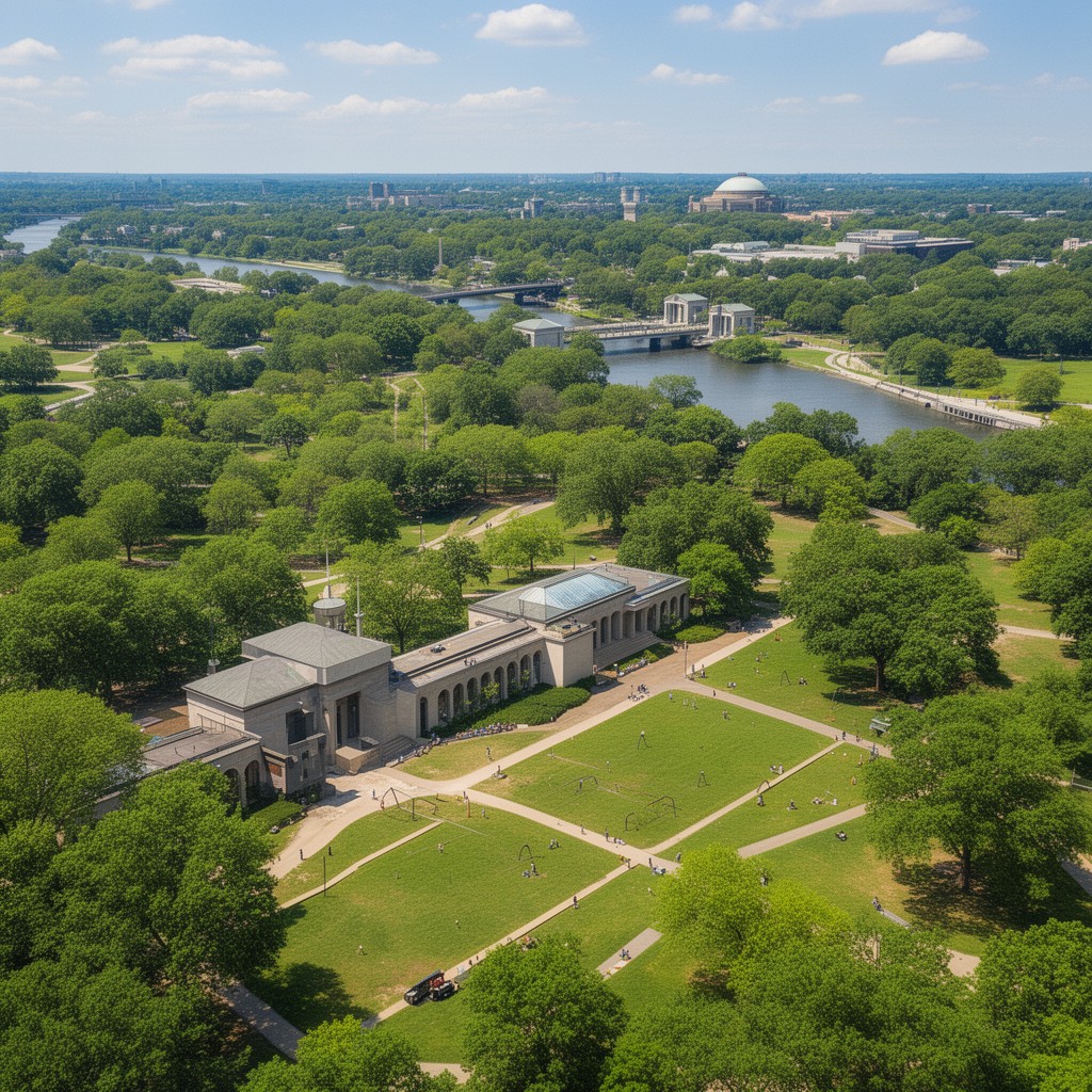 AI-generated illustration of West Fairmount Park