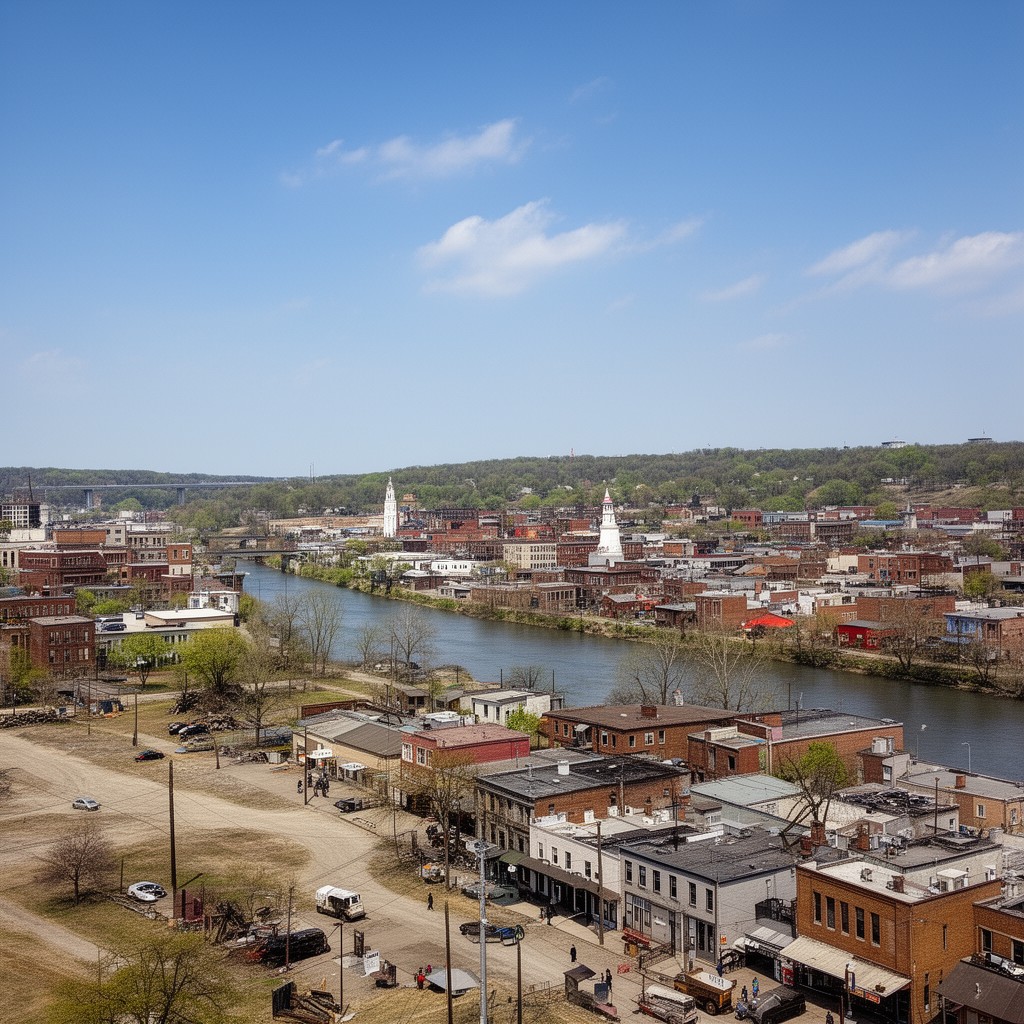 AI-generated illustration of St. Joseph, Missouri