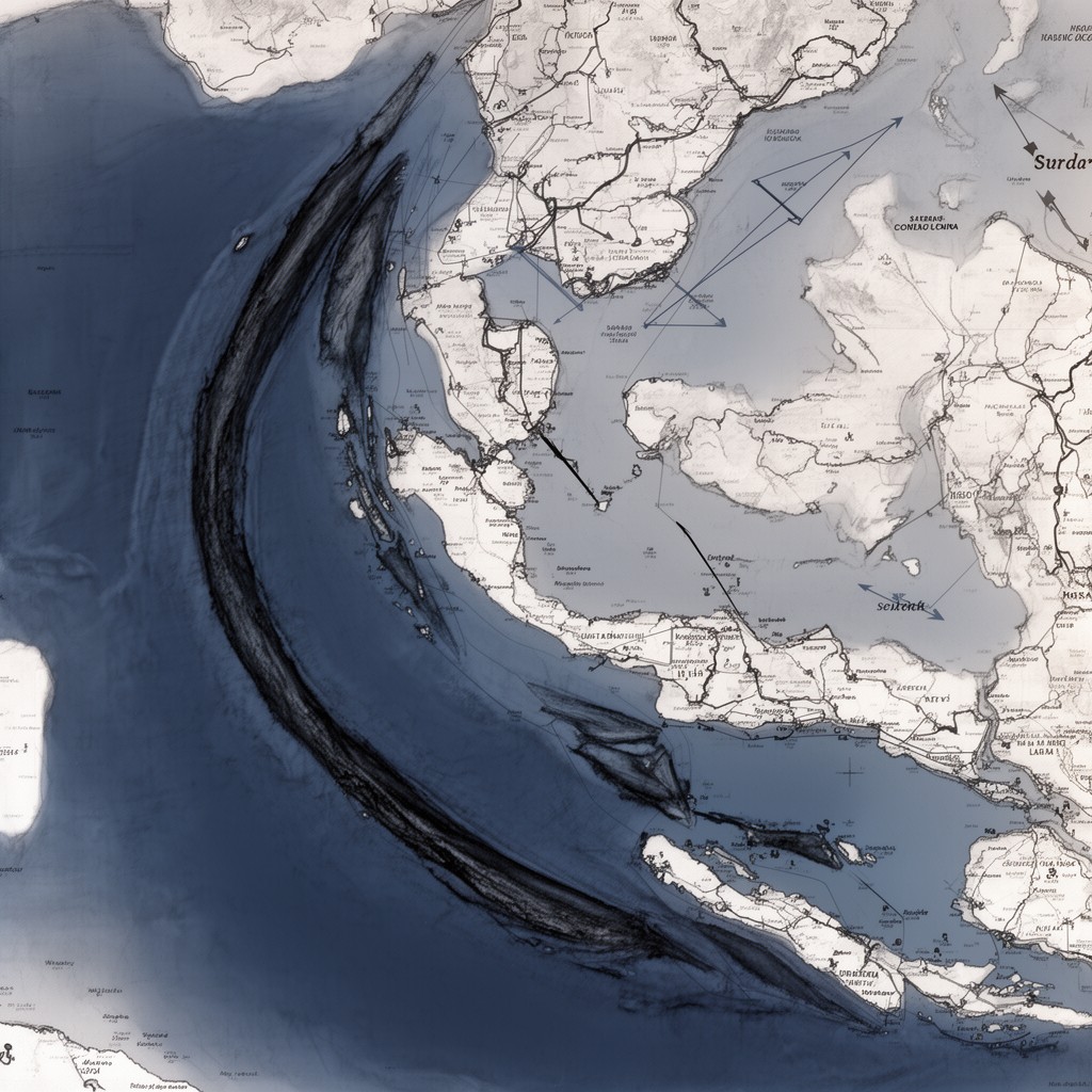 AI-generated illustration of Sunda Trench
