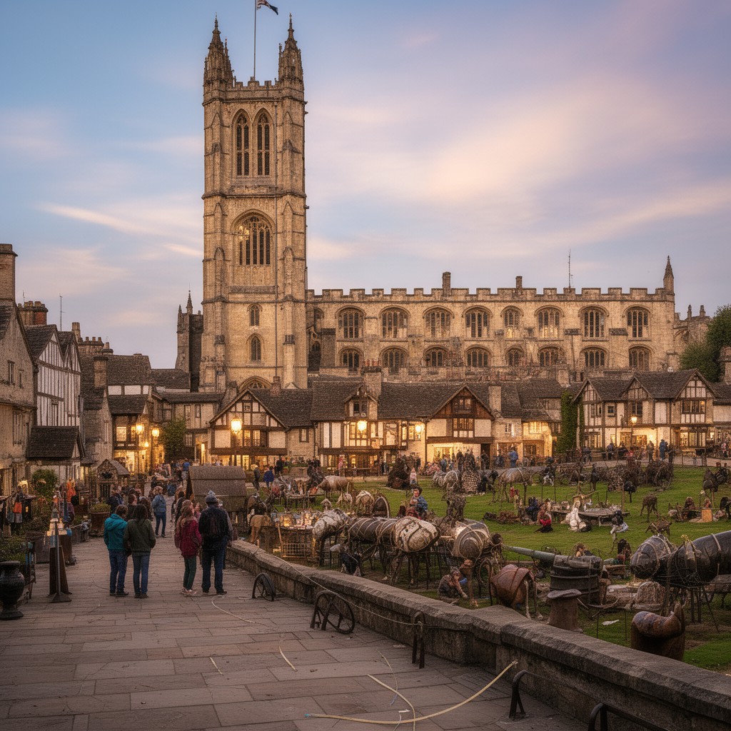AI-generated illustration of Winchester, Hampshire, England