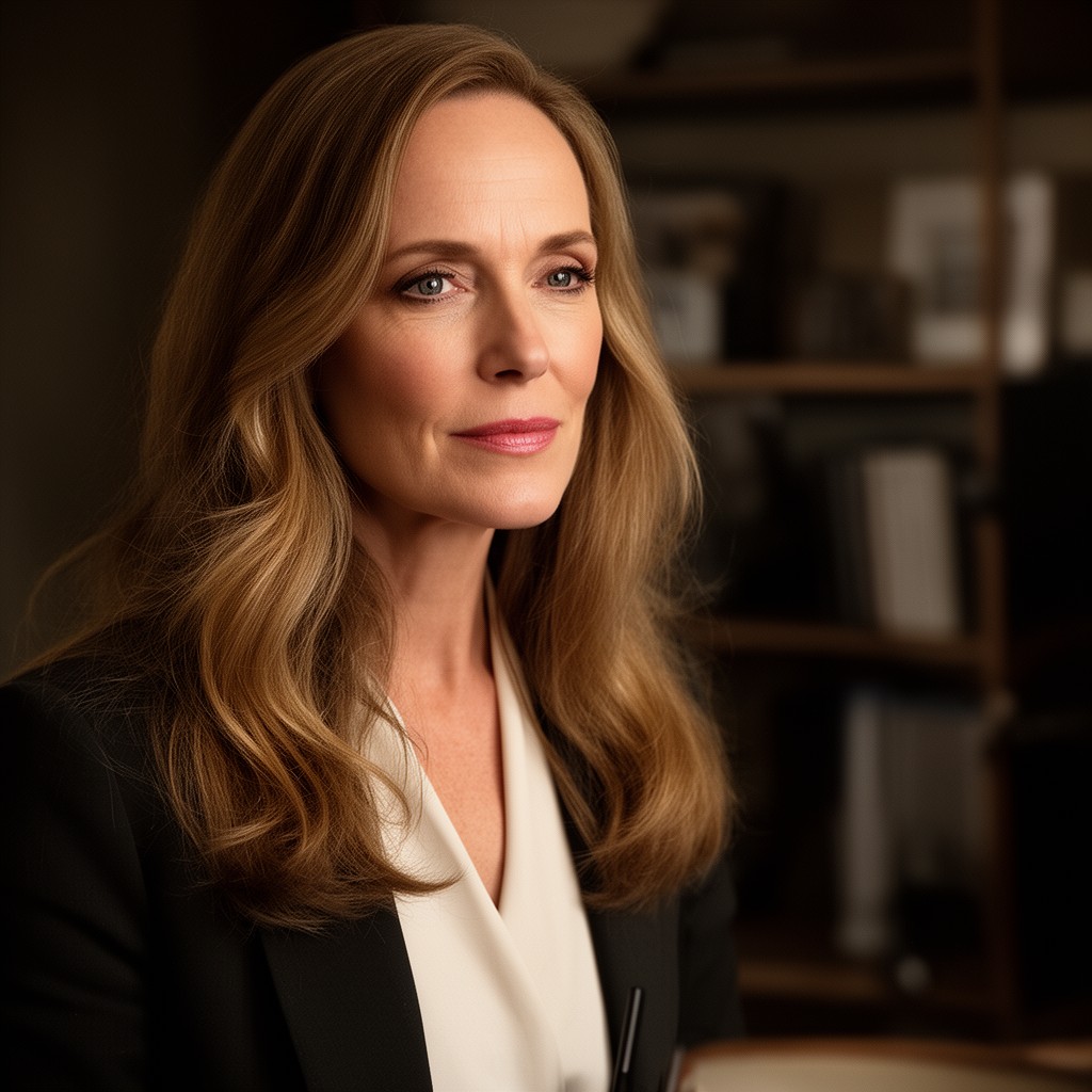 AI-generated illustration of Laura Linney