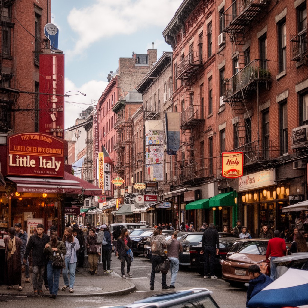 AI-generated illustration of Little Italy, Manhattan