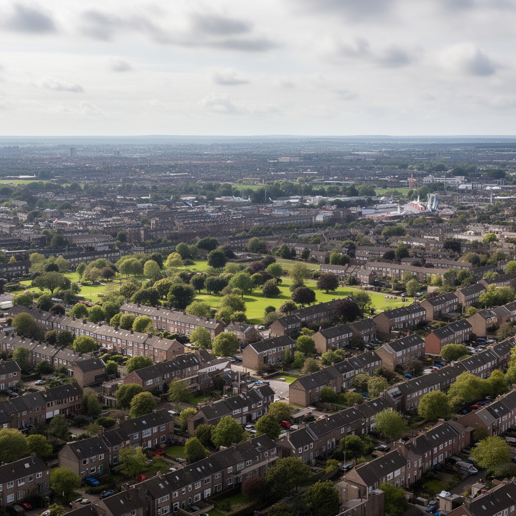 AI-generated illustration of Wythenshawe