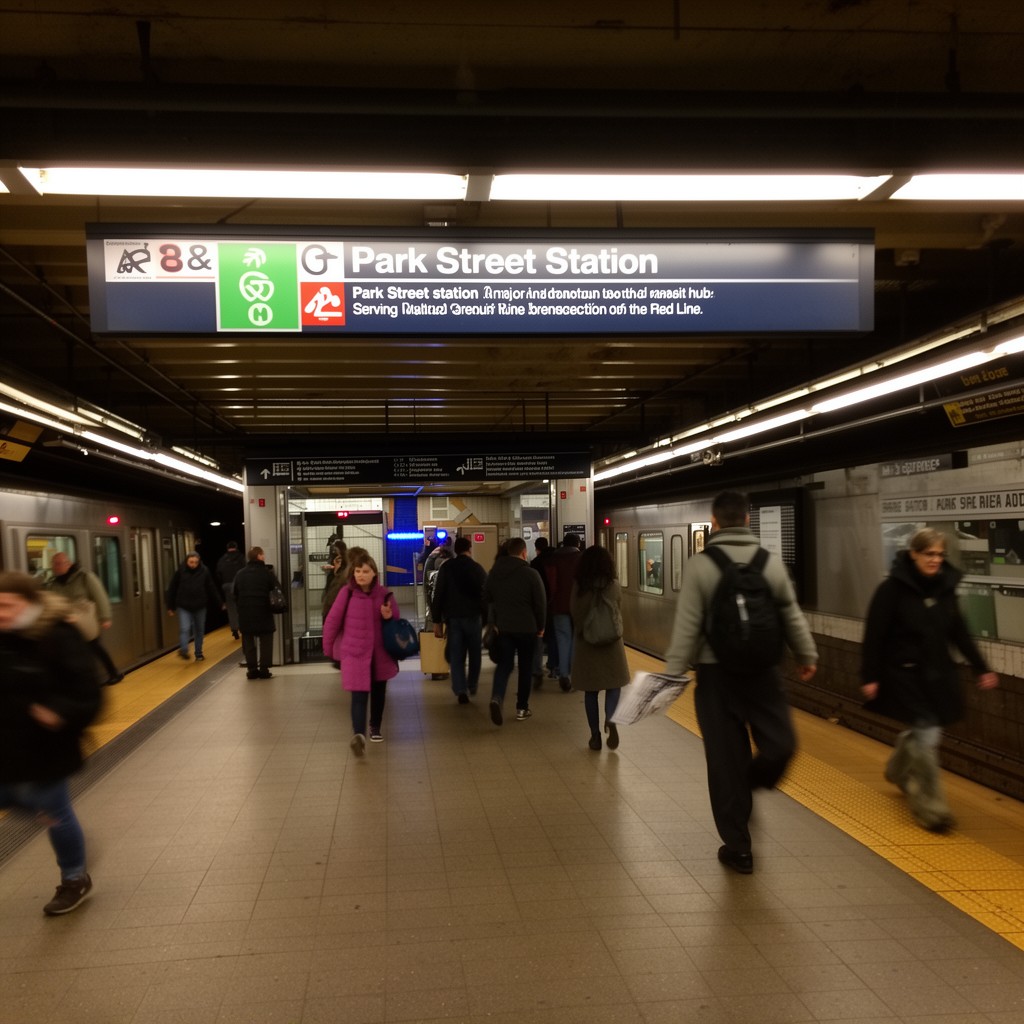 AI-generated illustration of Park Street station