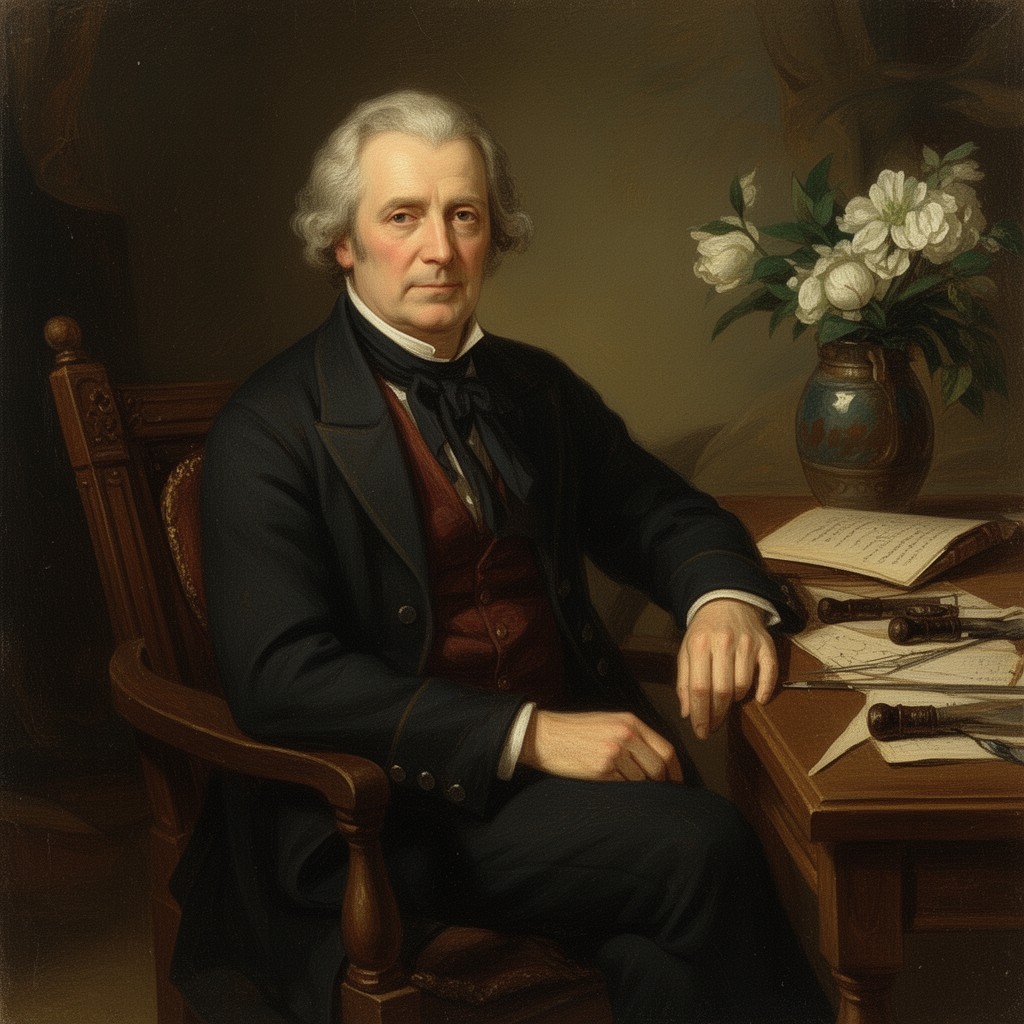 AI-generated illustration of Sir John Johnson