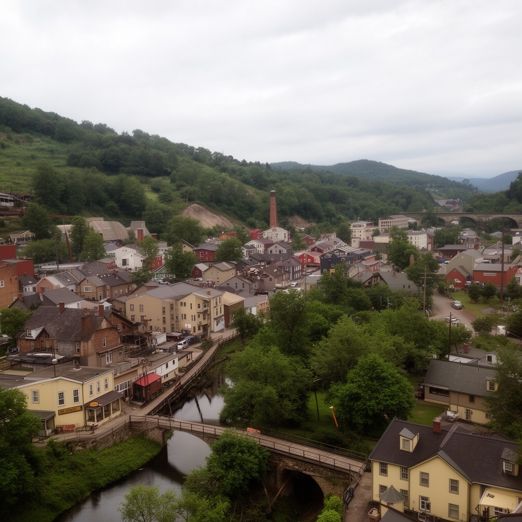 AI-generated illustration of Rosendale, New York