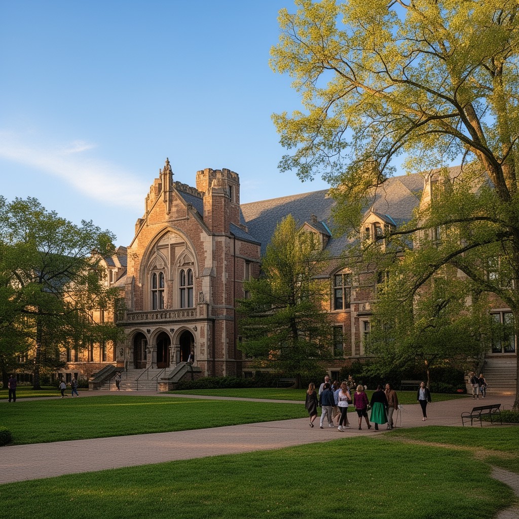 AI-generated illustration of Grinnell College