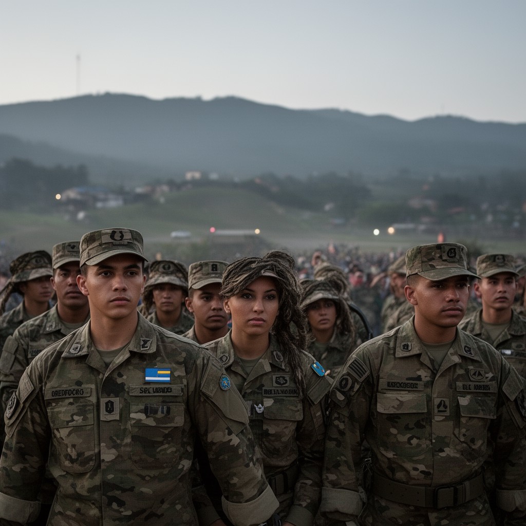 AI-generated illustration of Armed Forces of El Salvador