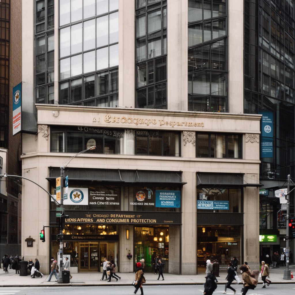 AI-generated illustration of Chicago Department of Business Affairs and Consumer Protection