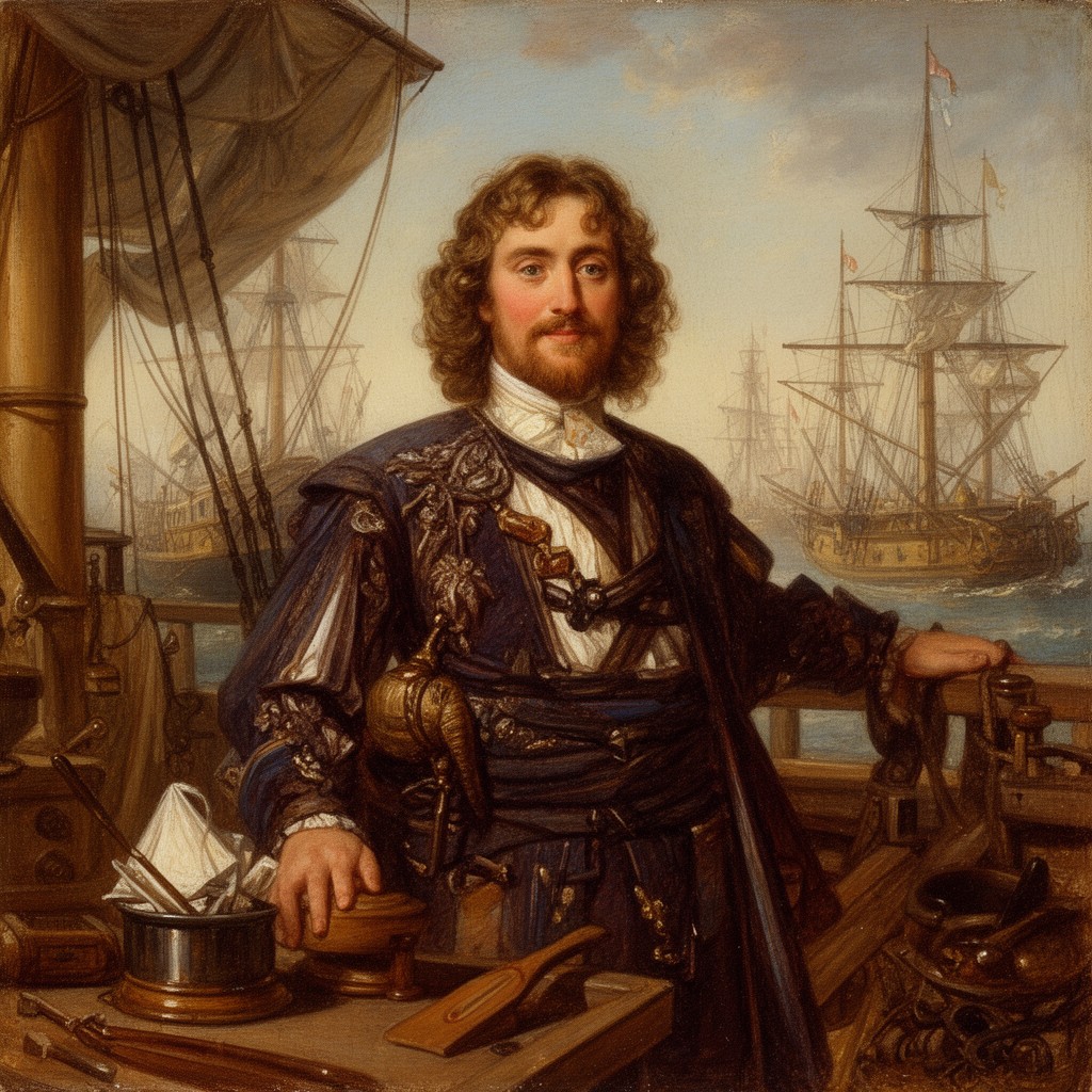 AI-generated illustration of Henry Hudson