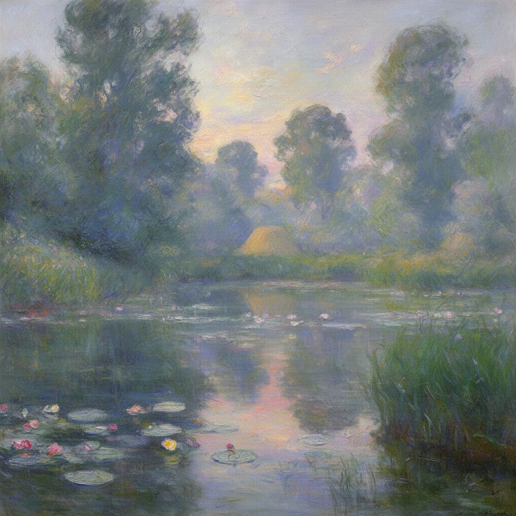 AI-generated illustration of Claude Monet