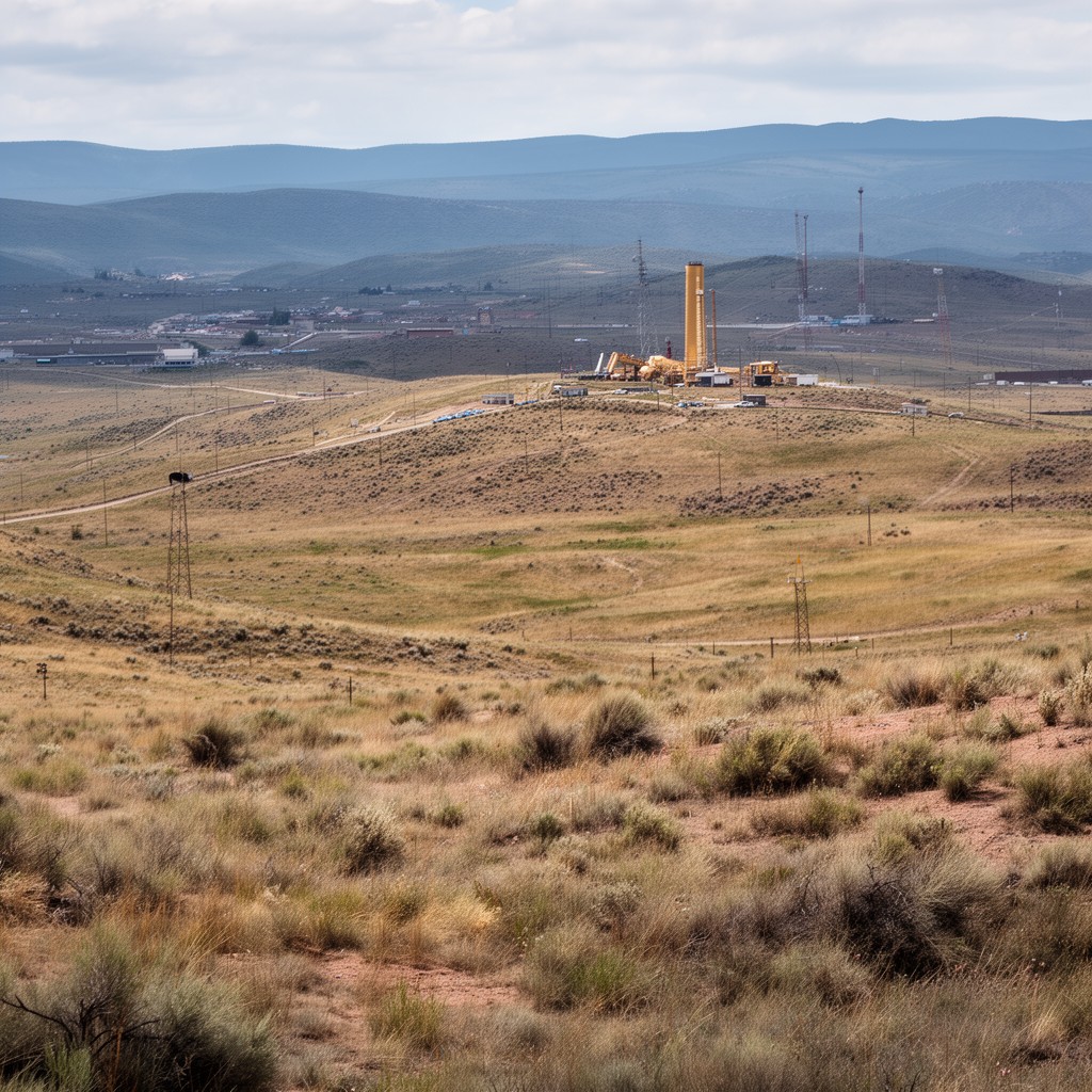 AI-generated illustration of Teapot Dome oil field