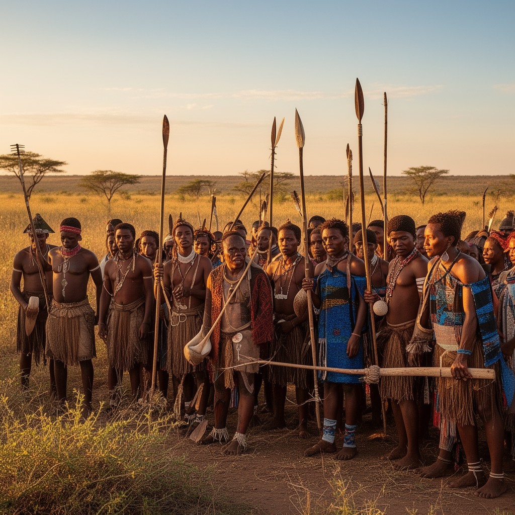 AI-generated illustration of Khoisan peoples