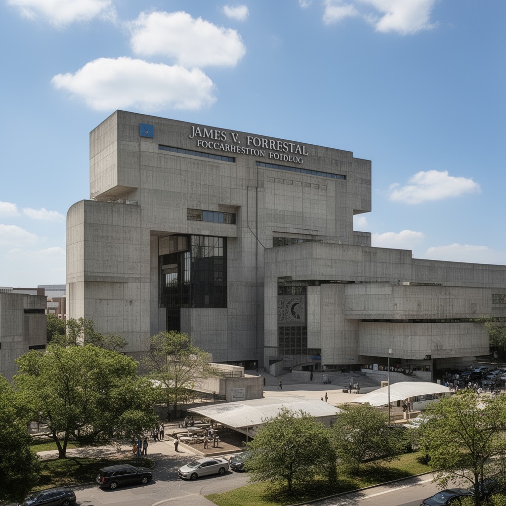 AI-generated illustration of James V. Forrestal Building