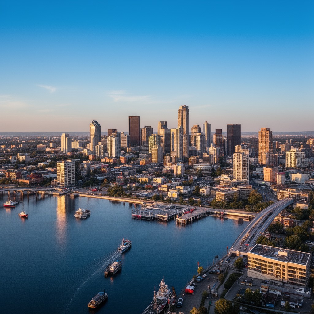 AI-generated illustration of Mississauga, Ontario, Canada