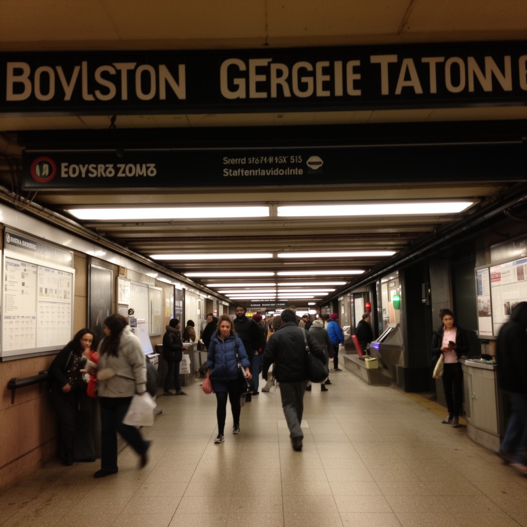 AI-generated illustration of Boylston station
