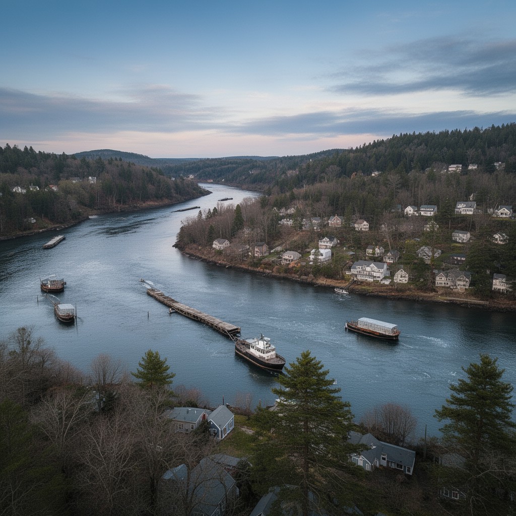 AI-generated illustration of Piscataqua River