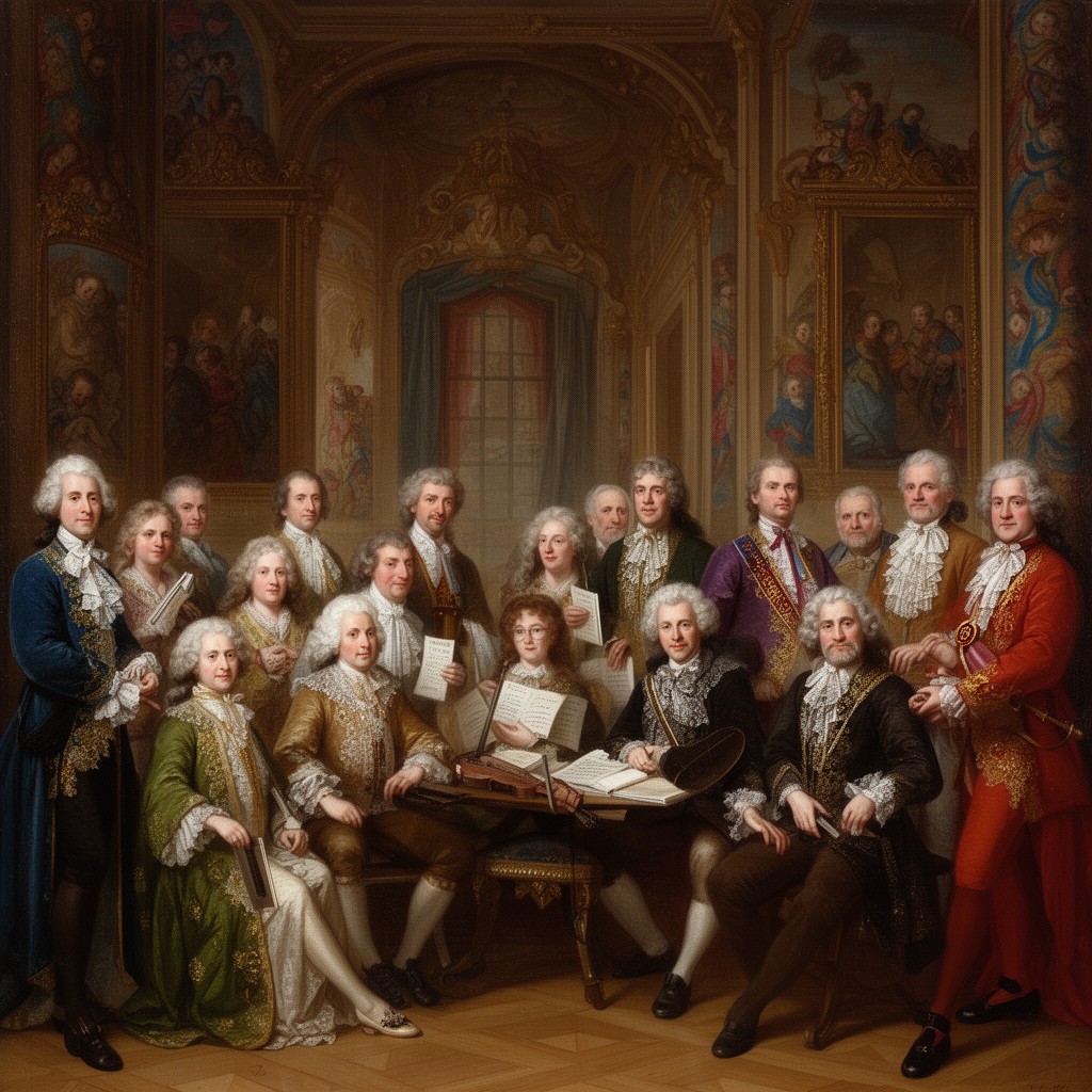 AI-generated illustration of Weimar court