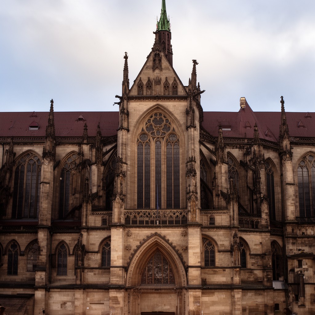 AI-generated illustration of St. Thomas Church, Leipzig
