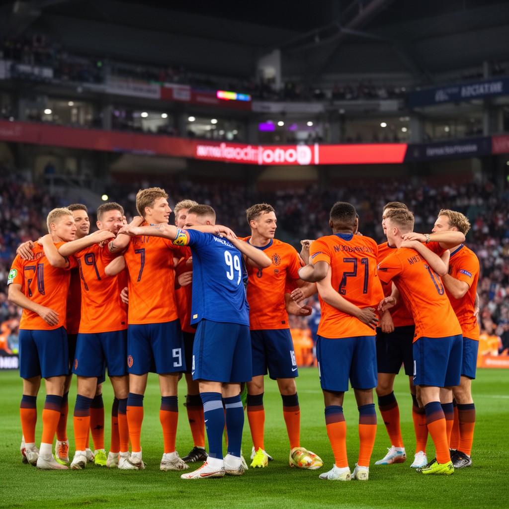 AI-generated illustration of Netherlands national football team