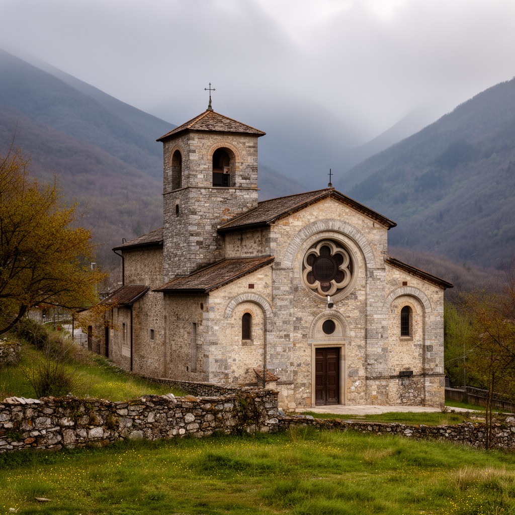 AI-generated illustration of Church of San Cassiano in Pennino